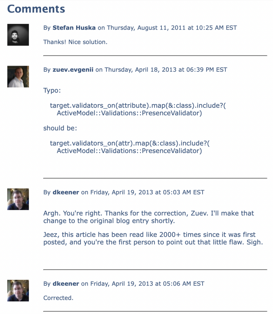 First Batch of comments...