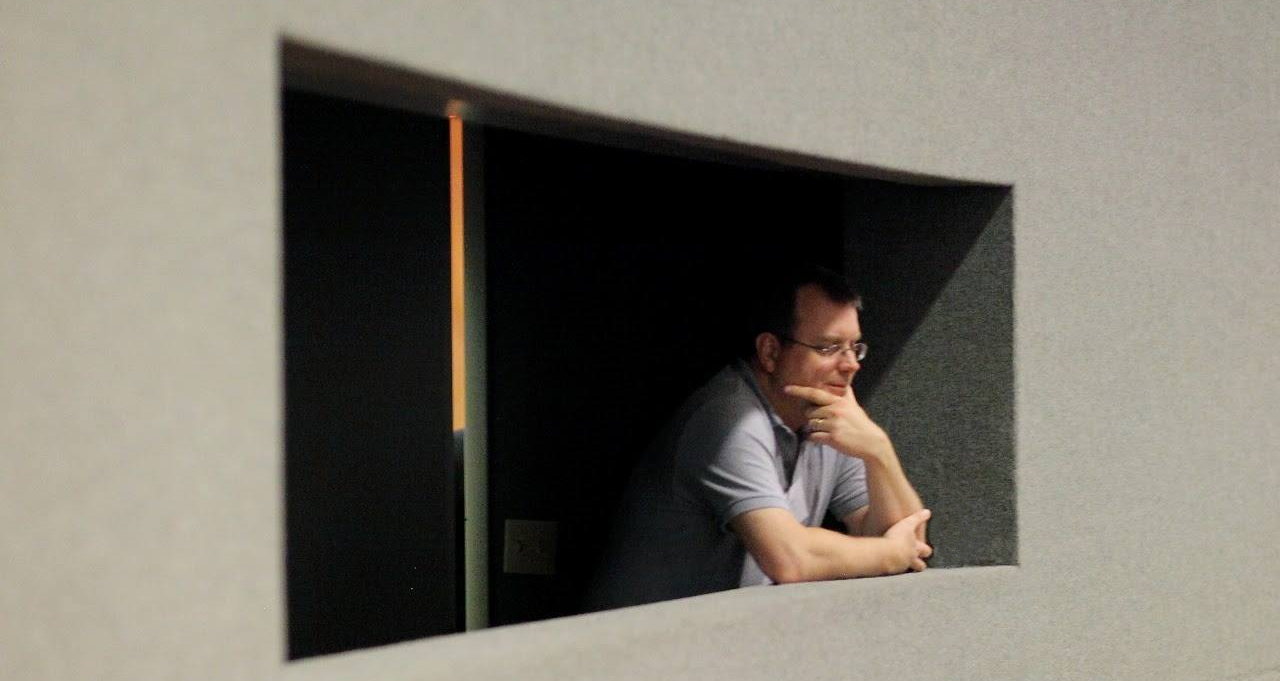 David Keener in A/V Booth